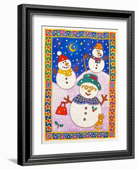 Snowmen in the Snow-Cathy Baxter-Framed Giclee Print