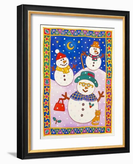 Snowmen in the Snow-Cathy Baxter-Framed Giclee Print