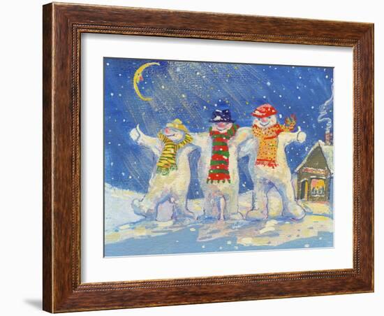 Snowmen's Night Out, 2008-David Cooke-Framed Giclee Print