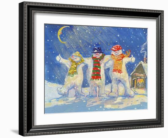 Snowmen's Night Out, 2008-David Cooke-Framed Giclee Print