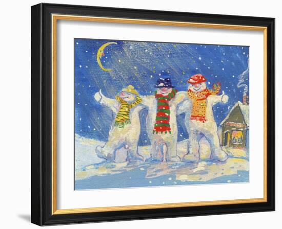 Snowmen's Night Out, 2008-David Cooke-Framed Giclee Print