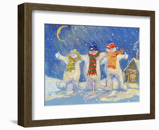 Snowmen's Night Out, 2008-David Cooke-Framed Giclee Print