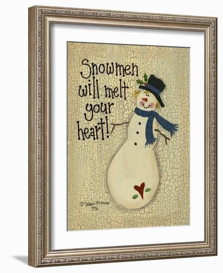 Snowmen Will Melt Your Heart-Debbie McMaster-Framed Giclee Print