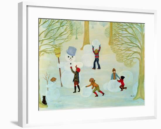Snowmen-Ditz-Framed Giclee Print