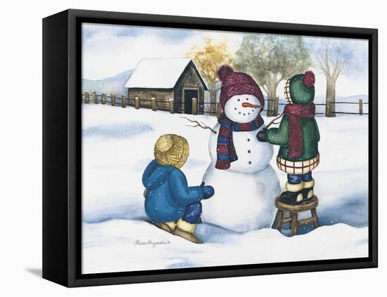 Snowmen-Laurie Korsgaden-Framed Premier Image Canvas