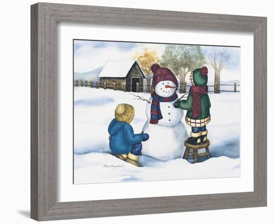 Snowmen-Laurie Korsgaden-Framed Giclee Print