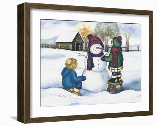 Snowmen-Laurie Korsgaden-Framed Giclee Print