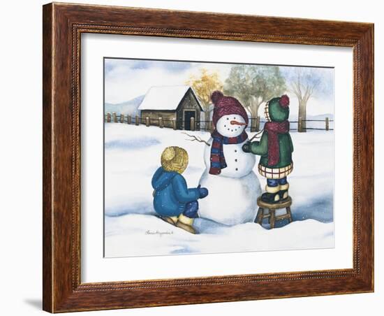 Snowmen-Laurie Korsgaden-Framed Giclee Print