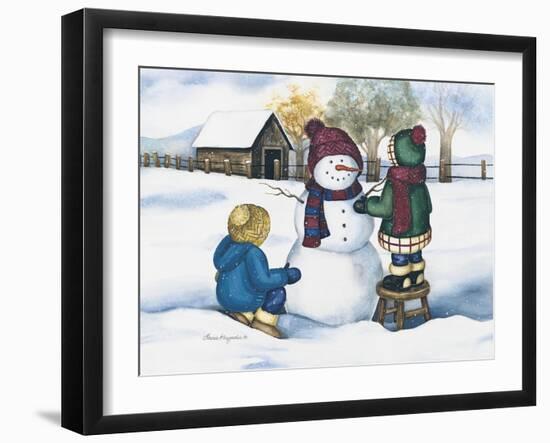 Snowmen-Laurie Korsgaden-Framed Giclee Print