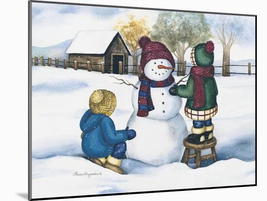 Snowmen-Laurie Korsgaden-Mounted Giclee Print