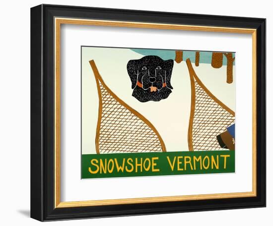 Snowshoe Vermont Black-Stephen Huneck-Framed Giclee Print