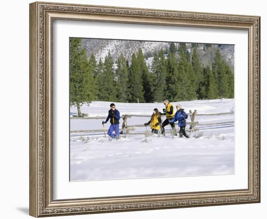 Snowshoeing, Sun Valley, Idaho, USA-null-Framed Photographic Print