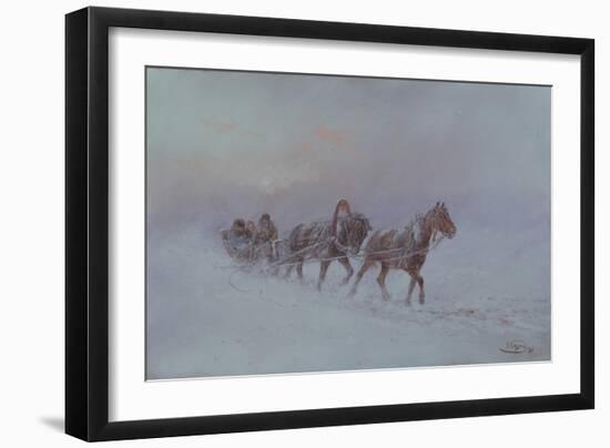 Snowstorm, 1901-Nikolai Nikolayevich Karasin-Framed Giclee Print