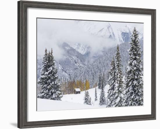 Snowstorm Along Highway 550-Don Paulson-Framed Giclee Print