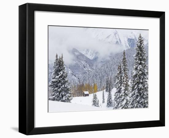 Snowstorm Along Highway 550-Don Paulson-Framed Giclee Print