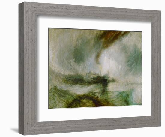 Snowstorm at Sea, 1842-J M W Turner-Framed Giclee Print