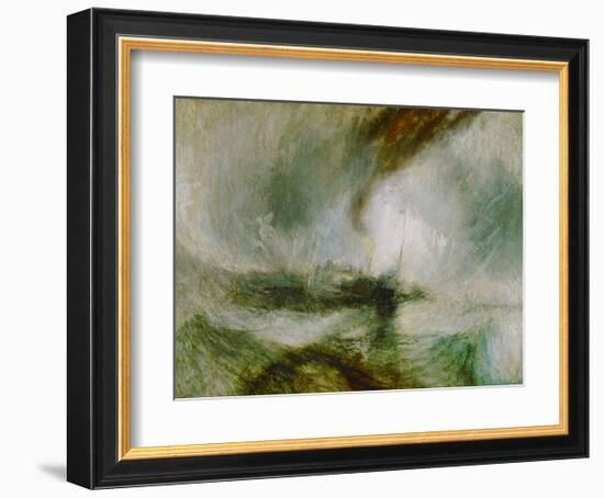 Snowstorm at Sea, 1842-J M W Turner-Framed Giclee Print