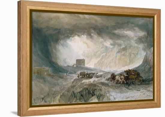 Snowstorm, Mont Cenis, 1820 (W/C on Paper)-Joseph Mallord William Turner-Framed Premier Image Canvas