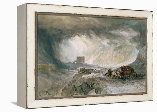 Snowstorm, Mont Cenis, 1820 (W/C on Paper)-Joseph Mallord William Turner-Framed Premier Image Canvas