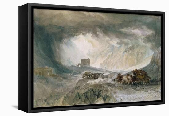 Snowstorm, Mont Cenis, 1820 (W/C on Paper)-Joseph Mallord William Turner-Framed Premier Image Canvas