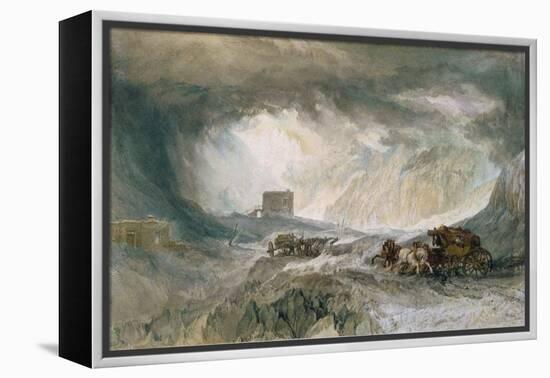 Snowstorm, Mont Cenis, 1820 (W/C on Paper)-Joseph Mallord William Turner-Framed Premier Image Canvas