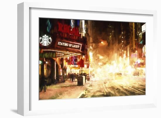 Snowstorm on nigth Manhattan-Philippe Hugonnard-Framed Giclee Print