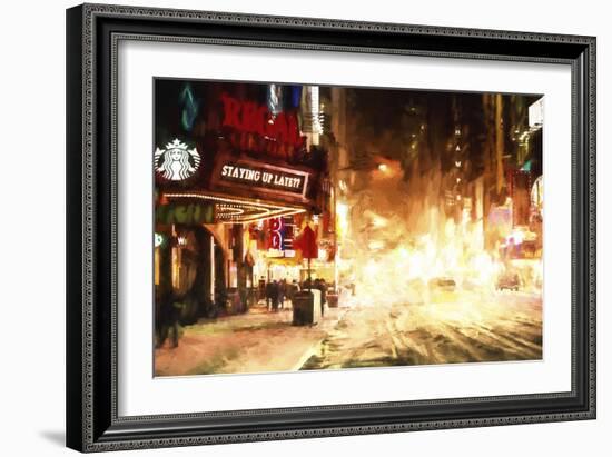 Snowstorm on nigth Manhattan-Philippe Hugonnard-Framed Giclee Print