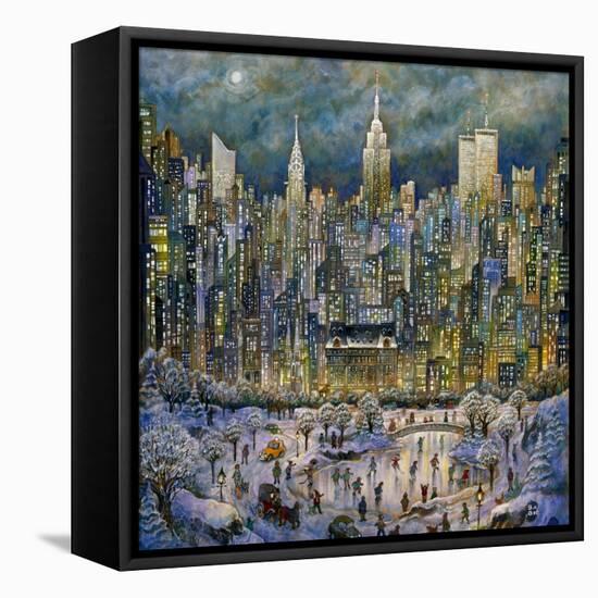 Snowtime in New York-Bill Bell-Framed Premier Image Canvas