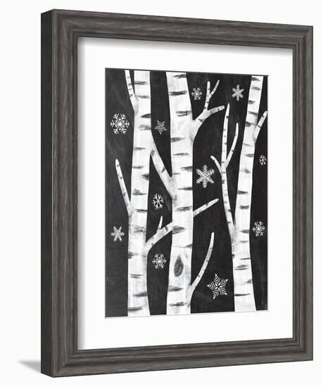 Snowy Birches-Mary Urban-Framed Art Print