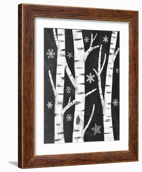 Snowy Birches-Mary Urban-Framed Art Print