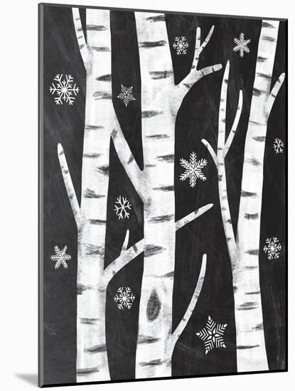 Snowy Birches-Mary Urban-Mounted Art Print