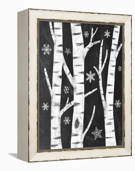 Snowy Birches-Mary Urban-Framed Stretched Canvas