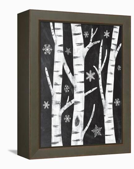 Snowy Birches-Mary Urban-Framed Stretched Canvas