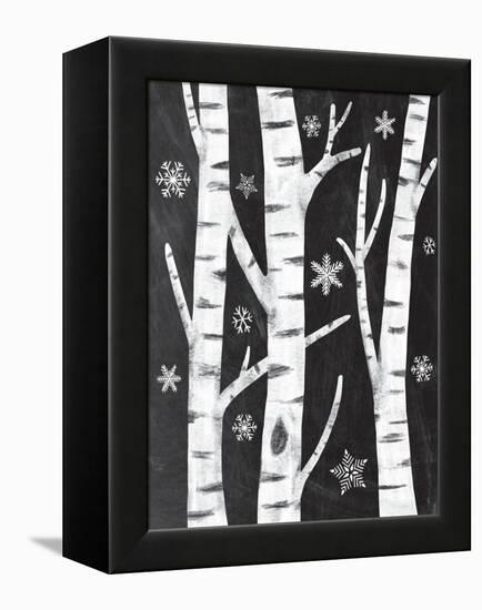 Snowy Birches-Mary Urban-Framed Stretched Canvas