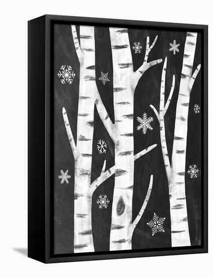 Snowy Birches-Mary Urban-Framed Stretched Canvas