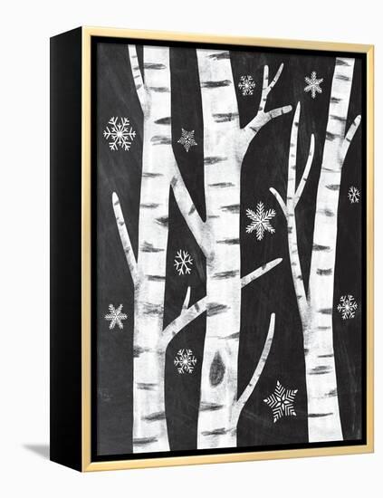 Snowy Birches-Mary Urban-Framed Stretched Canvas