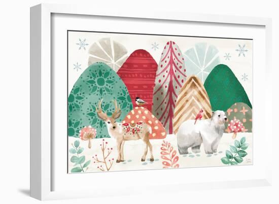 Snowy Critters I-Dina June-Framed Art Print