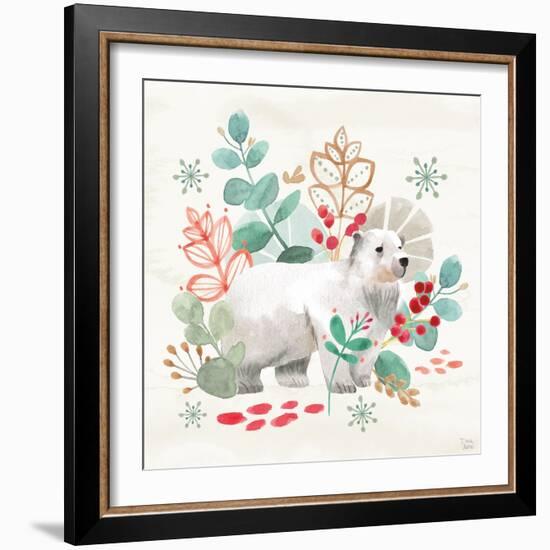 Snowy Critters IV-Dina June-Framed Art Print