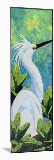 Snowy Egret-Kestrel Michaud-Mounted Giclee Print