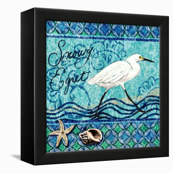 Snowy Egret-Nicholas Biscardi-Framed Stretched Canvas