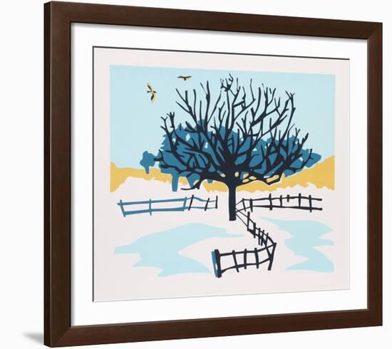 Snowy Fence-Phyllis Sussman-Framed Serigraph