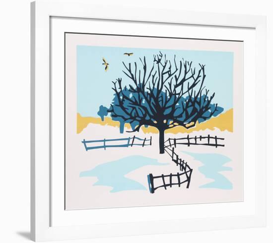 Snowy Fence-Phyllis Sussman-Framed Serigraph