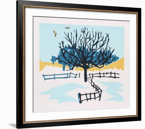 Snowy Fence-Phyllis Sussman-Framed Serigraph