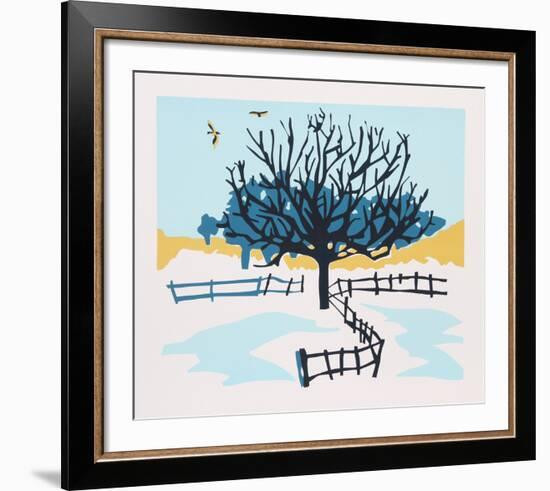 Snowy Fence-Phyllis Sussman-Framed Serigraph