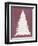 Snowy Fir Tree on pink-Cora Niele-Framed Giclee Print