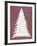 Snowy Fir Tree on pink-Cora Niele-Framed Giclee Print