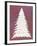 Snowy Fir Tree on pink-Cora Niele-Framed Giclee Print