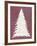 Snowy Fir Tree on pink-Cora Niele-Framed Giclee Print