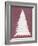 Snowy Fir Tree on pink-Cora Niele-Framed Giclee Print