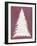 Snowy Fir Tree on pink-Cora Niele-Framed Giclee Print